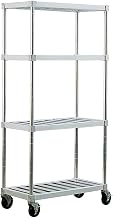 Newage Industrial PM2460 Mobile Pot and Pan Shelving, 4 Tier, 24" Diameter x 74" Height x 60" Length