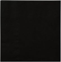 Hoffmaster Black Beverage Napkin, 9.5 x 9.5 inch - 1000 per case.