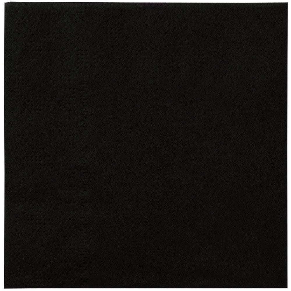 Black Beverage Napkin by Hoffmaster – 9.5 x 9.5 inches, Paper, Black - 1000 Count, Pack of 1000, Model 180313