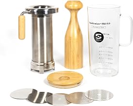 Sammic EMULSIONIZER PRO 1.0 Emulsifier Accessory, Allows Simultaneous Blending Filtering & Emulsifying, Interchangeable Discs, Borosilicate Glass Jar, (5410009)