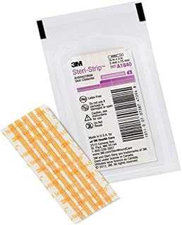 3M Steri-Strip Skin Closures, 1/8" x 3", Envelope of 5