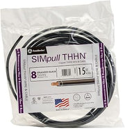 Southwire 15 ft. 8 Black Stranded CU SIMpull™ THHN Wire