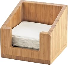 Cal-Mil 3309-60 Napkin Display, 5.5" Height, 6.25" Width, 6.25" Length, Bamboo