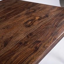 Starlight Canyon Home Solid Sheesham Wood Rectangular Dining Table, Modern Farmhouse Rustic Kitchen Table for Dining Room and Living Room