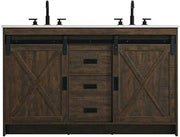 Austin 54" Double Bathroom Vanity in Expresso
