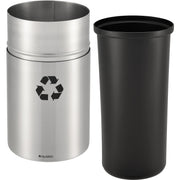 Aluminum Round Open Top Recycling Can by Global Industrial – 20.0 gallons, Aluminum, Silver, Model 240716R