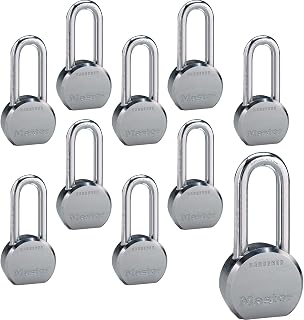 Master Lock (10) High Security Pro Series Keyed Alike Padlocks w/20 Keys, 6230NKALH-10 w/BumpStop Technology
