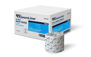 KleenLine 2-Ply Bath Tissue – White, 4.25" x 4", Universal | 96 Rolls/Case