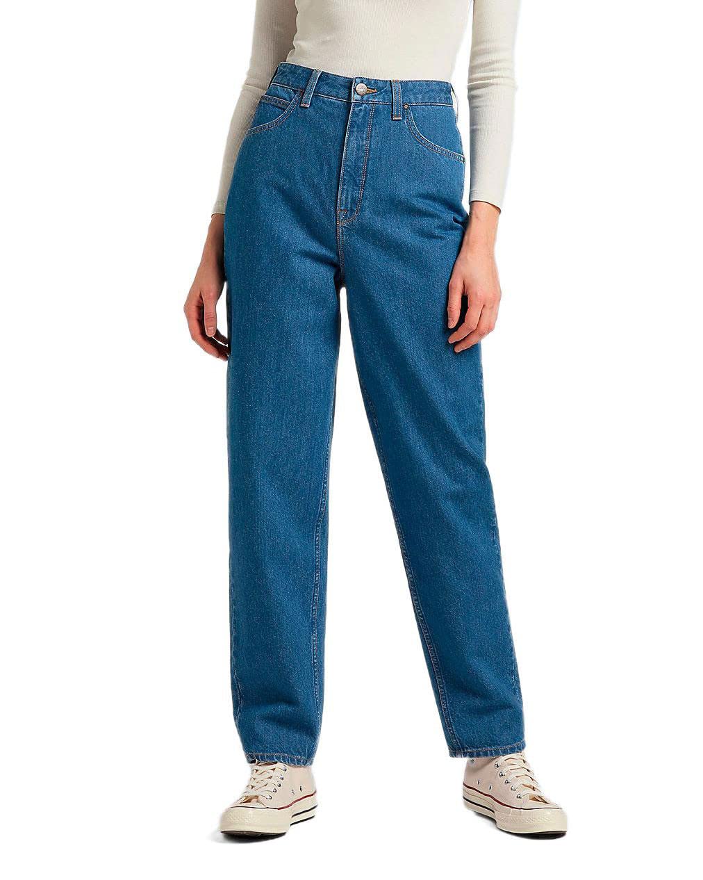 Stella Tapered Women's Jeans by Lee – Cotton Polyester, Stonewash Ava, Model L31JGAOL