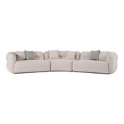 Nomad - Modern Off-White Fabric Curved Sectional Sofa by Limari Home – Fabric, Off-white, Model LIM-82127