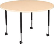 Learniture Structure Series Mobile Round Collaborative Adjustable Height Table