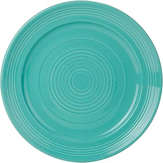 Tuxton Concentrix Island Blue Solid Color 10-1/2-Inch Plate, Case of 12, Blue/Turquoise; Scratch Resistant; Chip Resistant; Lead & Cadmium Free; Dishwasher, Microwave, Oven Safe