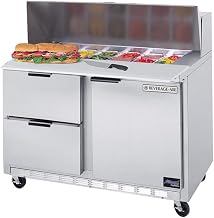 Beverage-Air SPED48-10C-2 48" Refrigerated Salad/Sandwich Prep Table with 1 Door
