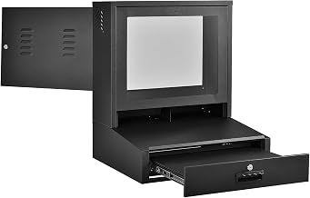 Global Industrial LCD Counter Top Security Computer Cabinet, 24" Diagonal