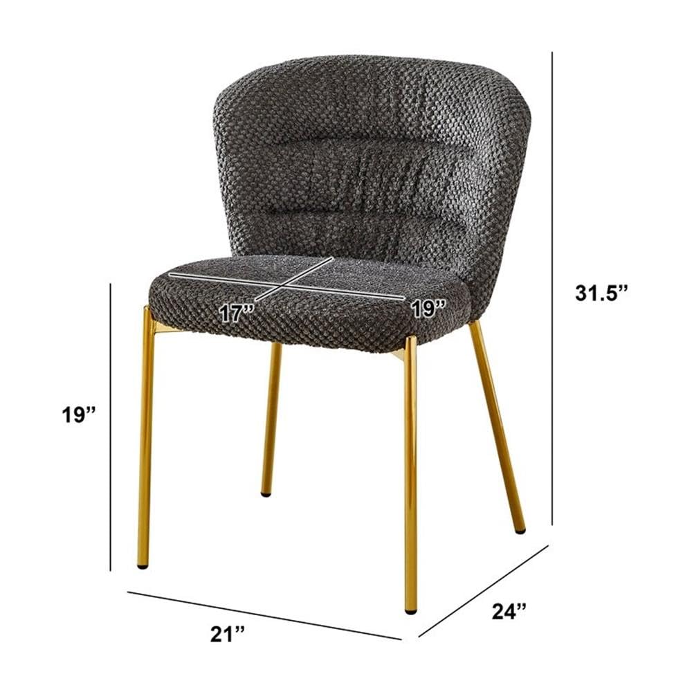 Best Quality Furniture Dark Gray / Gold / Contemporary / 1 Fabric