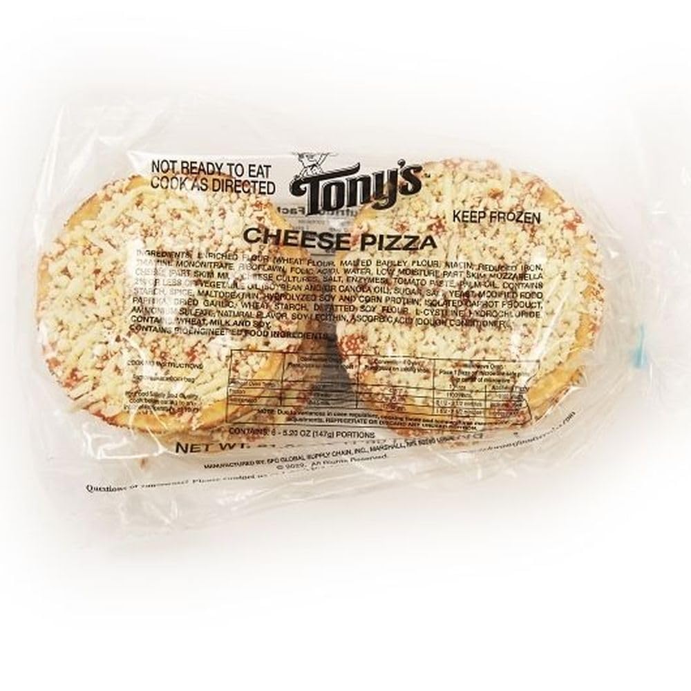 Tony's Cheese Par-Baked Frozen Pizza Bulk Pack - 5.5 Oz Single Serve Personal Pizzas (54 Count by Schwans – Pack of 54