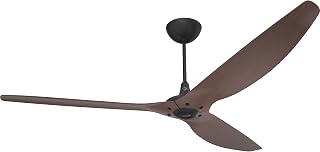Big Ass Fans Haiku, 84" Diameter, Smart Indoor Ceiling Fan, Universal Mount - 12" Downrod (included), Aluminum Color Finishes (Cocoa Bamboo/Black Hardware)