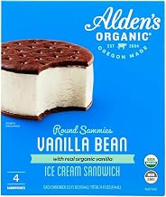Aldens Organic Vanilla Bean Ice Cream Sandwich, 14 Fluid Ounce - 12 per case.