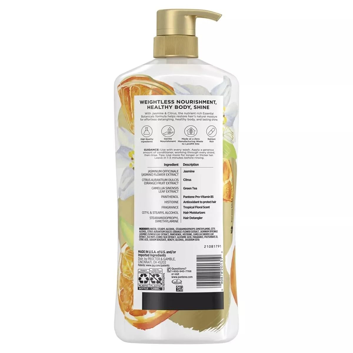 Essential Volumizing Conditioner by Pantene – 38 Fl Oz (Pack of 1), White, Model 0325dfsajiojocc300