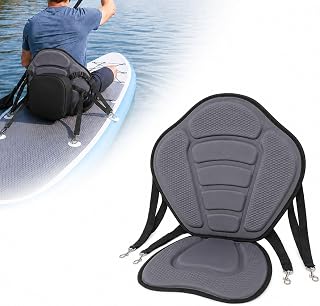 Trrisaun Kayak Seat Cushion for Star Paragon XL 2020–2023 | High-Density Foam, Padded Back Support, Breathable Surface, Adjustable Straps & 360° Swivel Metal Hooks, Oxford Fabric