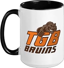 Trevor Browne Bruins Ceramic Mug, Black/White, 15oz