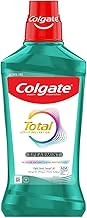 Colgate Total Pro-Shield Alcohol Free Mouthwash, Antibacterial Formula, Spearmint - 500 mL, 16.9 Fluid Ounce (6 Pack)