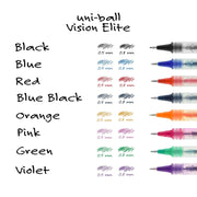 Vision Elite Roller Ball Stick Waterproof Pen by Uni-Ball – 1 Count (Pack of 1), Black, Model 61231