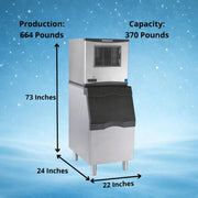 Scotsman 644 lb / Day - 370 lb Storage / 370.0 pounds / 1 Ice Makers