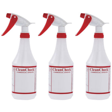 Spray Bottles with Embossed Scale 24 oz Clear Plastic - 3 1/4" Dia x 11 1/4" H by HUBERT – 24 Ounces, Translucent