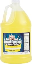 Carnival King 1 Gallon Snow Cone Syrup Lemon - Delicious Shaved Ice Flavoring for Slushies, Machines & Parties