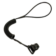 Coiled Lanyard with Clamp End by Ergodyne – Each, Plastic, Black, Model 19158