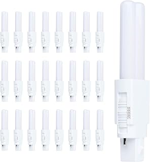 Satco 5 Watt PLS LED Light Bulb, Selectable 2700 3000 3500 4000 5000 Kelvin, GX23 Base, Type A B Omni, 120-277 Volt, 710 Lumens Commercial CFL Replacement, S29881 (24 Pack)