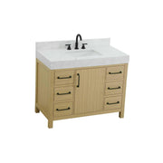 Elegant Kitchen and Bath 42" Single Bathroom Vanity in Honey Brown by Elegant Lighting – unspecified, Wood, Honey Brown, Model VF60642MHB-BS