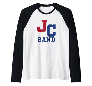 John Curtis Christian School Logo Band Raglan Baseball Tee by John Curtis, River Ridge, LA 70123 – Black, Model 8916XJQQ6R0