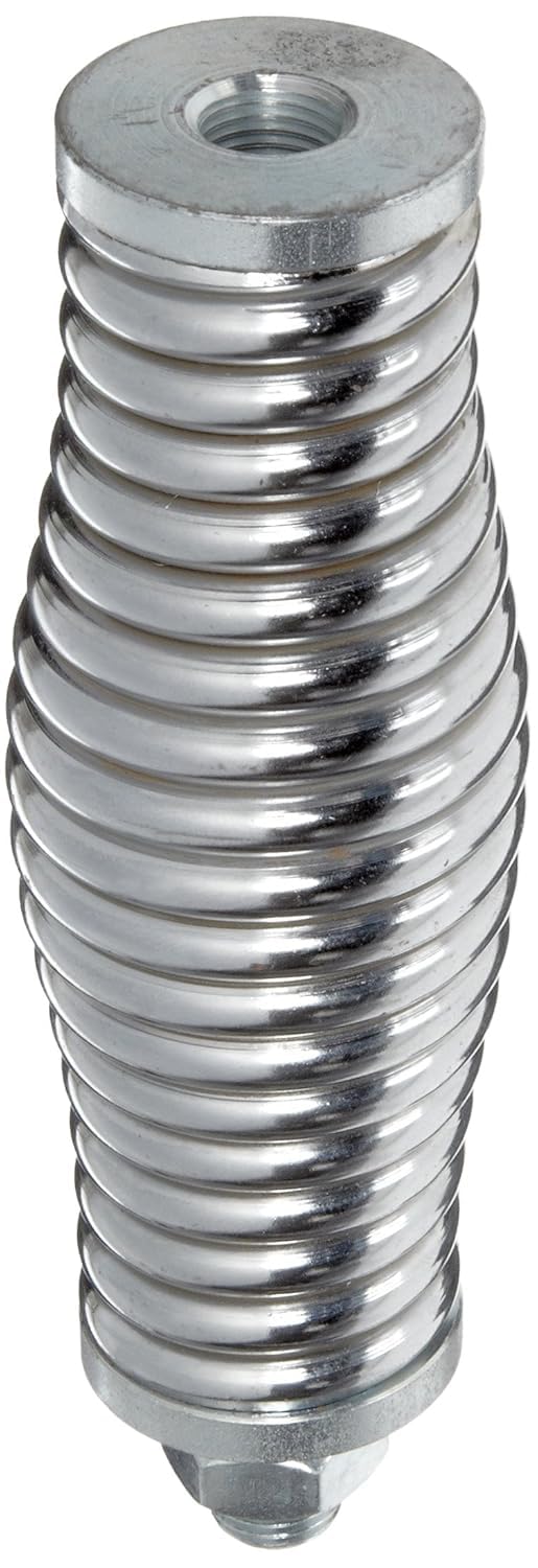 Heavy Duty Threaded Hex Warning Whip Safety Flag Spring Mount for by Checkers – Non-Lighted Warning Whip Over 8', Chrome, Metal, Model FS7006U-DUD