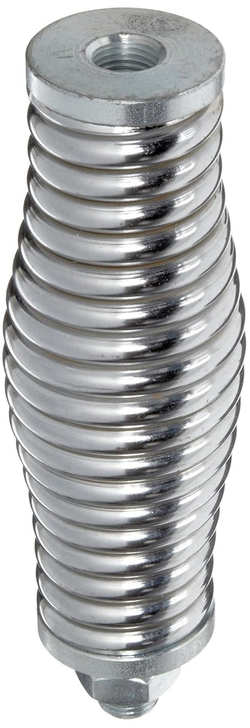 Heavy Duty Threaded Hex Warning Whip Safety Flag Spring Mount for by Checkers – Non-Lighted Warning Whip Over 8', Chrome, Metal, Model FS7006U-DUD