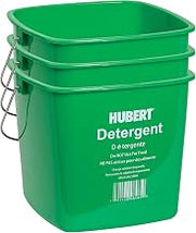 HUBERT® 6-Quart Green Cleaning Bucket – Polyethylene, Commercial Grade,3 pk