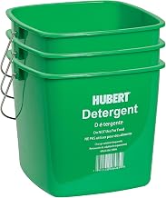 HUBERT® 6-Quart Green Cleaning Bucket – Polyethylene, Commercial Grade,3 pk