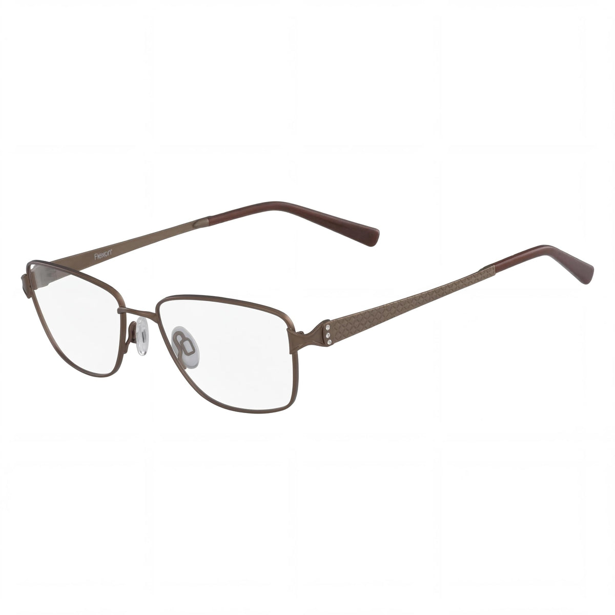Eyeglasses 210 Brown by Flexon – Stainless Steel, Brown, Model LANA