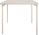Cosco 34" Square Vinyl Top Folding Card Table, Antique Linen