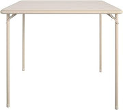 Cosco 34" Square Vinyl Top Folding Card Table, Antique Linen