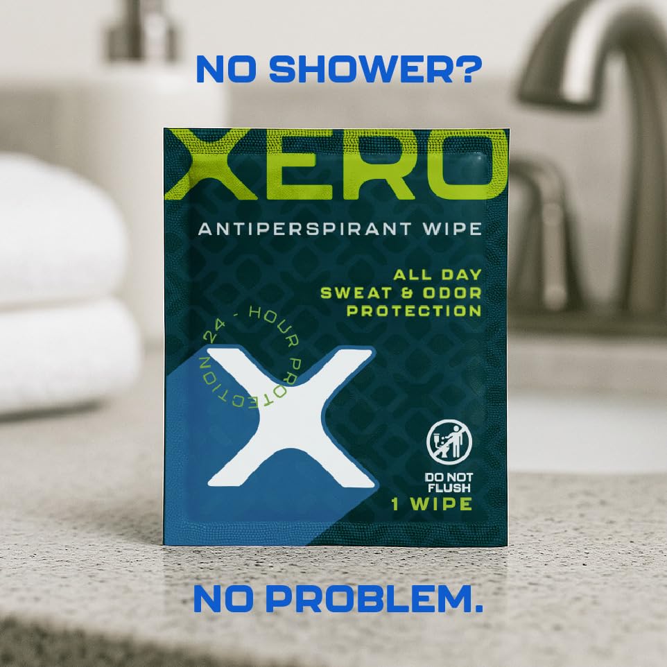 Clinical Strength Travel Antiperspirant and Deodorant Wipes for Men and Women by Stock Your Home – 1 Count (Pack of 10), Pack of 10