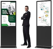 65" Digital Signage Display Advertising Machine, 4K D-LED Screen IPS Standing Digital Signage Kiosks, Commercial Advertising Totem with Custom Service, Mobile Transfer Auto AD Media Player