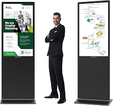 65" Digital Signage Display Advertising Machine, 4K D-LED Screen IPS Standing Digital Signage Kiosks, Commercial Advertising Totem with Custom Service, Mobile Transfer Auto AD Media Player