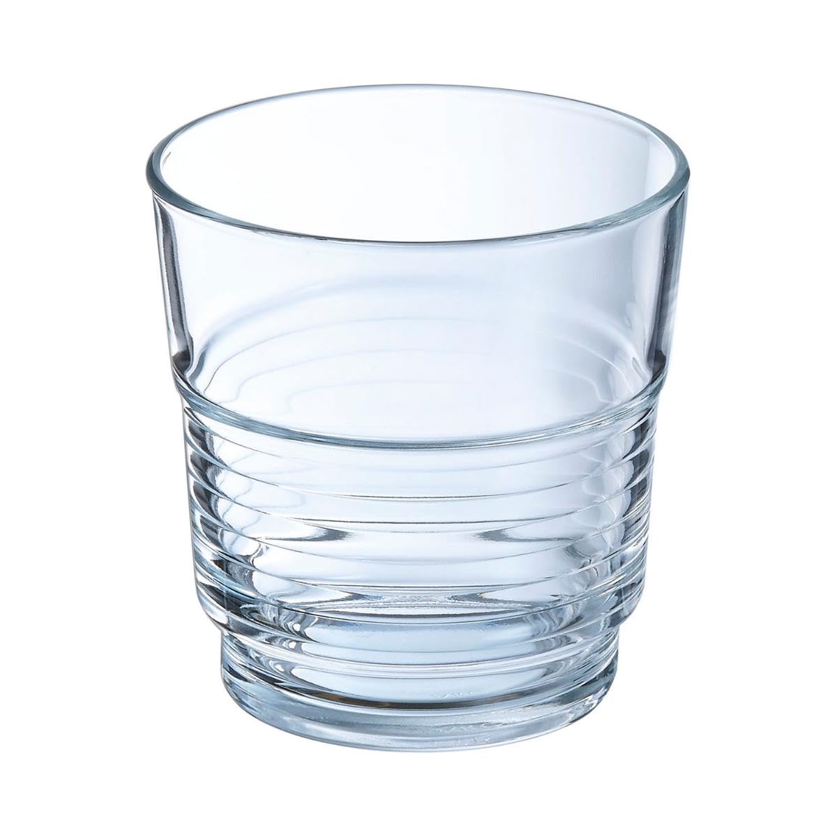 Spirale FB25 Stackable tumbler 250ml by Arcoroc – 8.5 Ounces, 25.0 centiliters, Glass, 6 Count (Pack of 1), Model ARC 58057