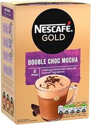 Nescafe Instant Coffee Packets | Nescafé | Gold Double Choc Mocha 8 Pieces | Total Weight 5.22 ounce