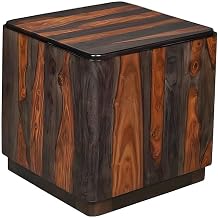 Starlight Canyon Home Sheesham Wood End Table with Low-Profile Platform Base, Square Solid Wood Side Table for Living Room, Bedroom or Office