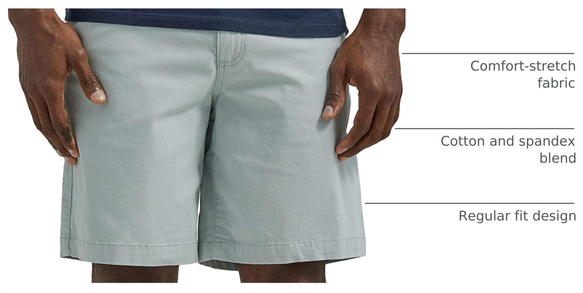 Men's Regular Fit Flat Front Short Summer Haze by Lee – Cotton, Summer Haze, Model 112331300