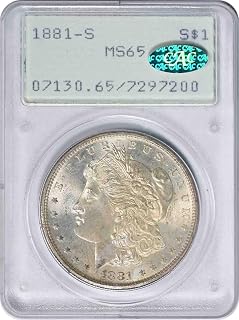 1881 S Morgan Dollar, CAC Verified PCGS MS65