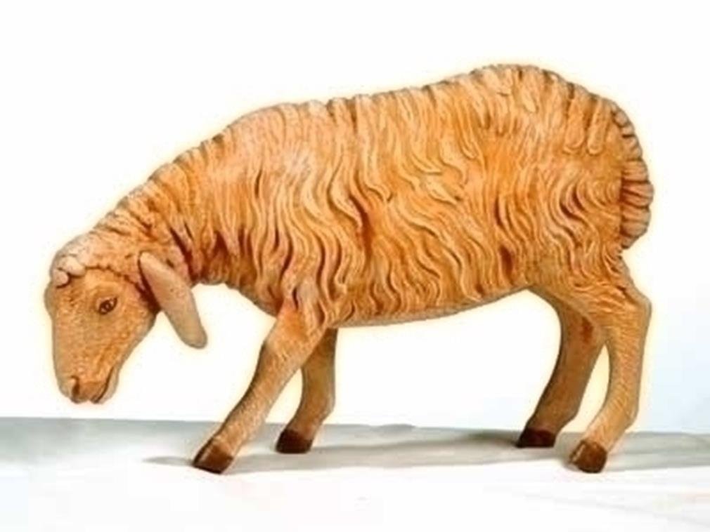 27" Scale Standing Sheep with Head Down Figurine by Fontanini – Model 53135